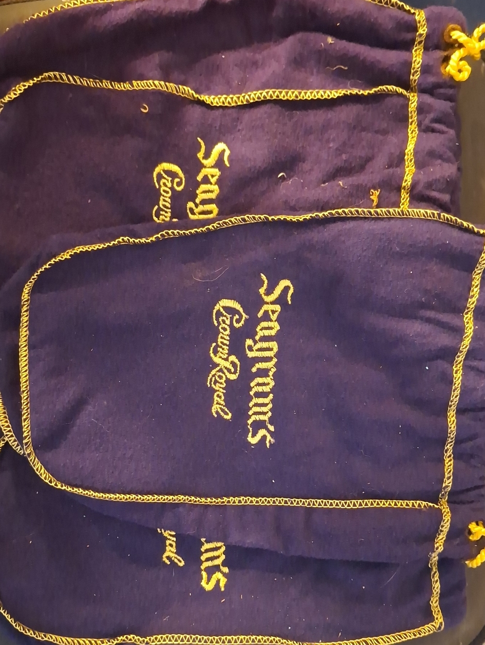 3 Seagram's Crown Royal Bags